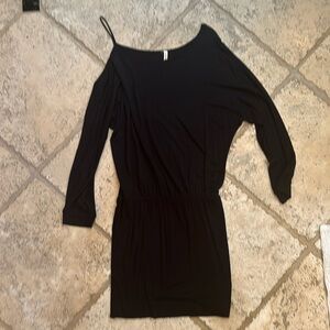 Lanston black mini dress